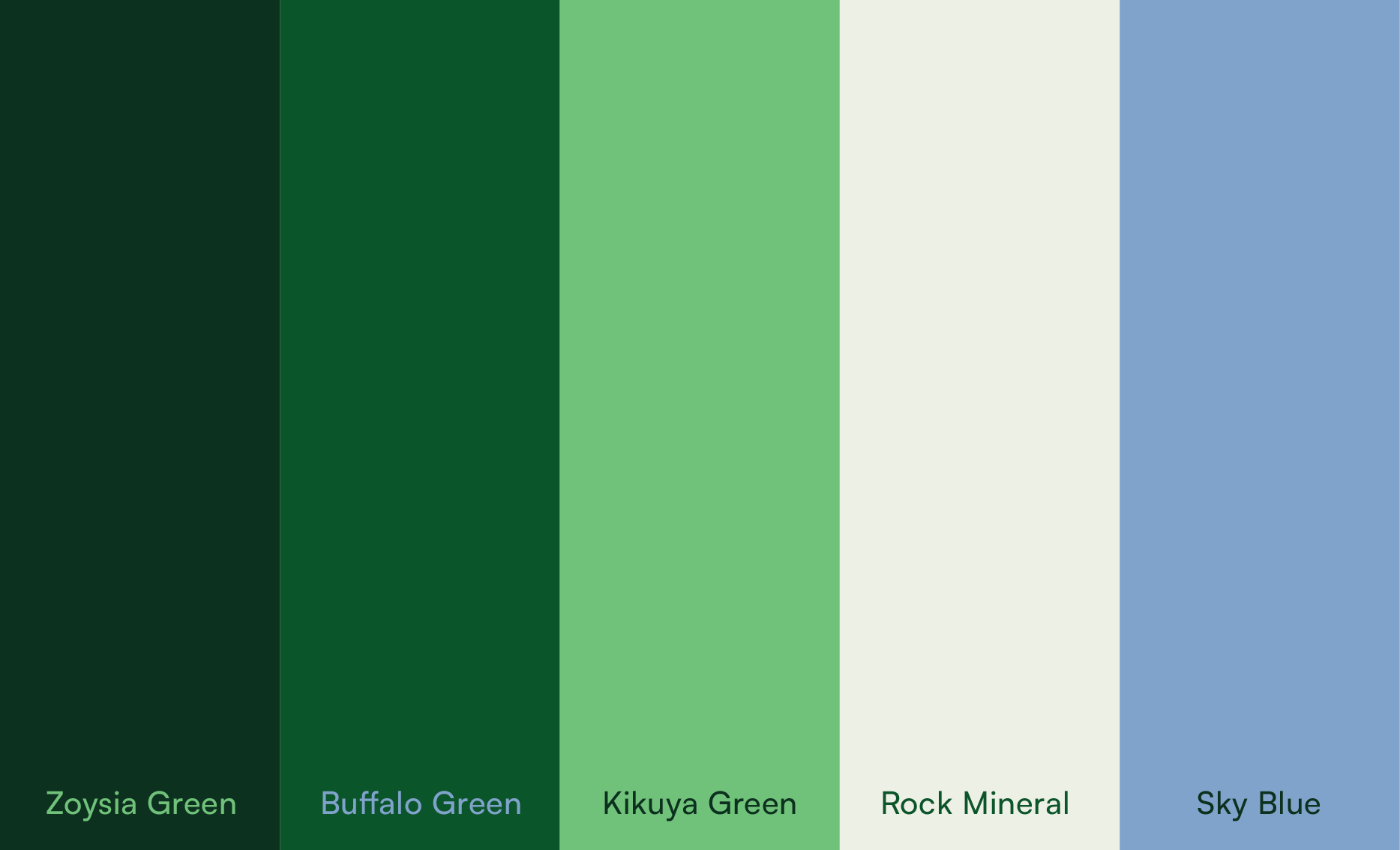 Colour palette brand design for My Lawn Co by Soul Studio